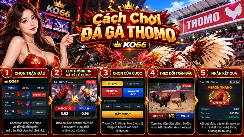 Cách chơi đá gà Thomo tại KO66